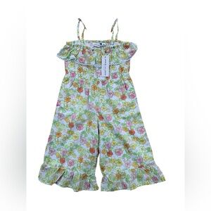 Janie and Jack NWT Size 4 Ruffle Floral Jumpsuit